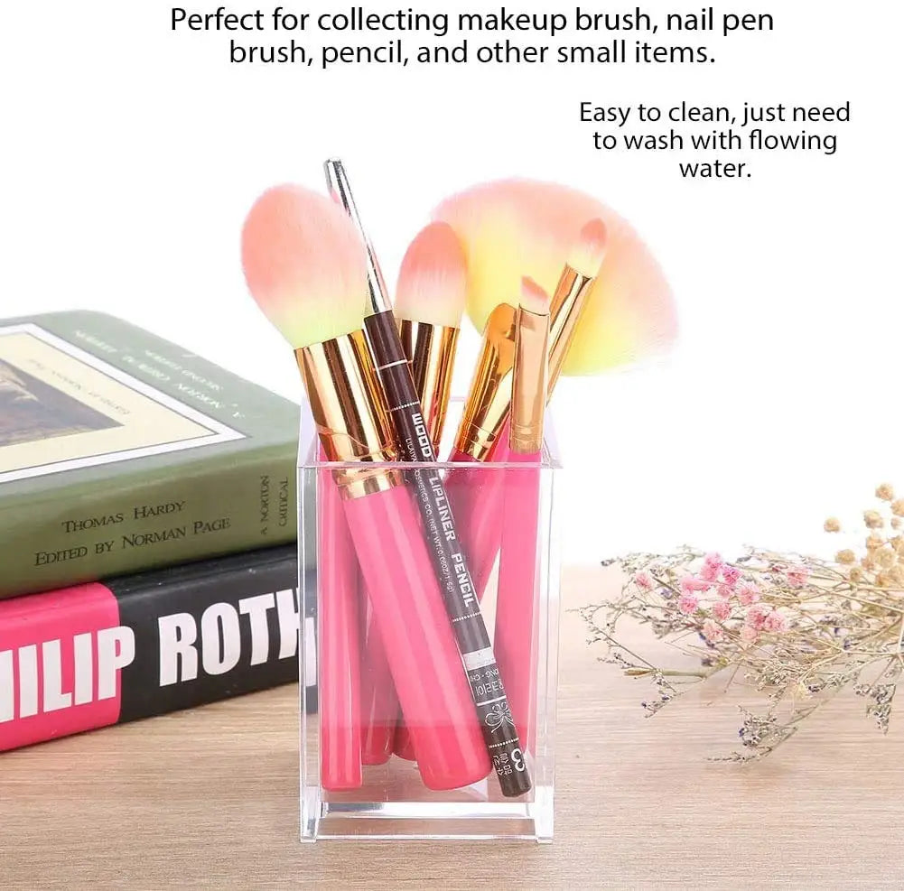Acrylic Pen Holder Set | Clear Desk Stationery Organizer