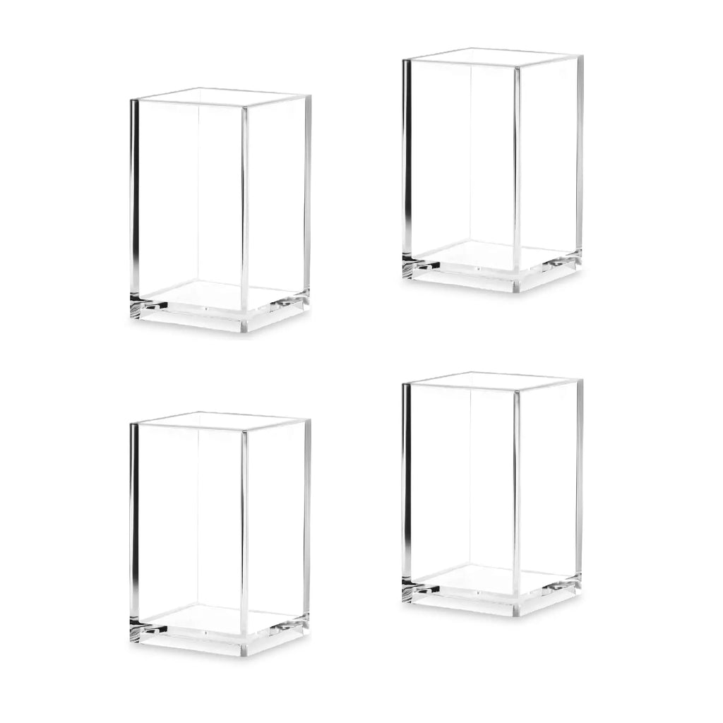Acrylic Pen Holder Set | Clear Desk Stationery Organizer
