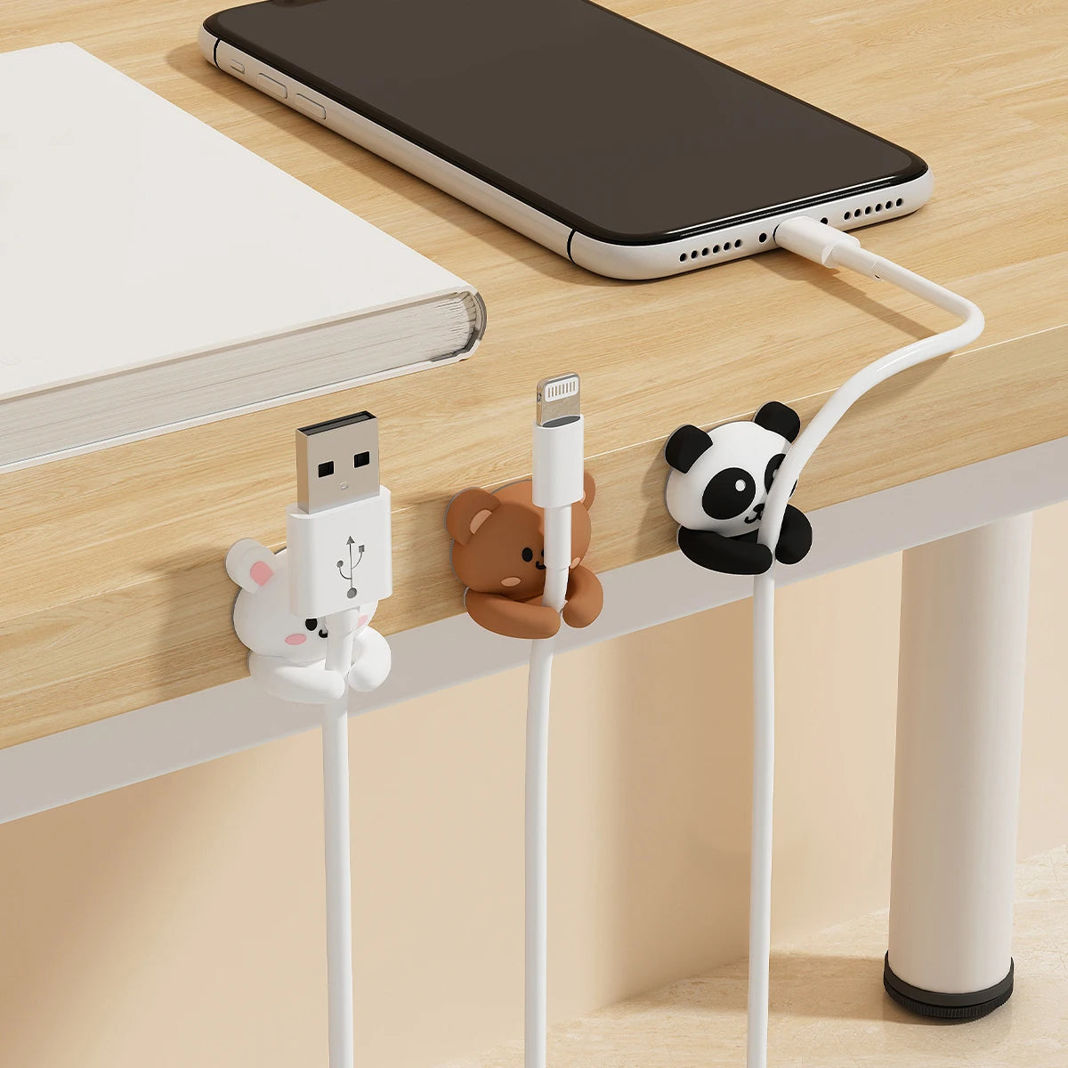 Desk Cable Organizer Clips | Self-Adhesive Wire Manager