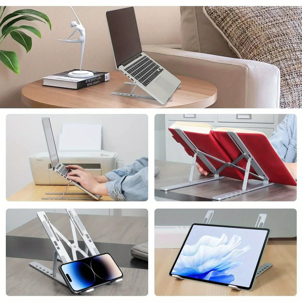 Aluminum Laptop Stand | Foldable 6-Level Height Adjustable