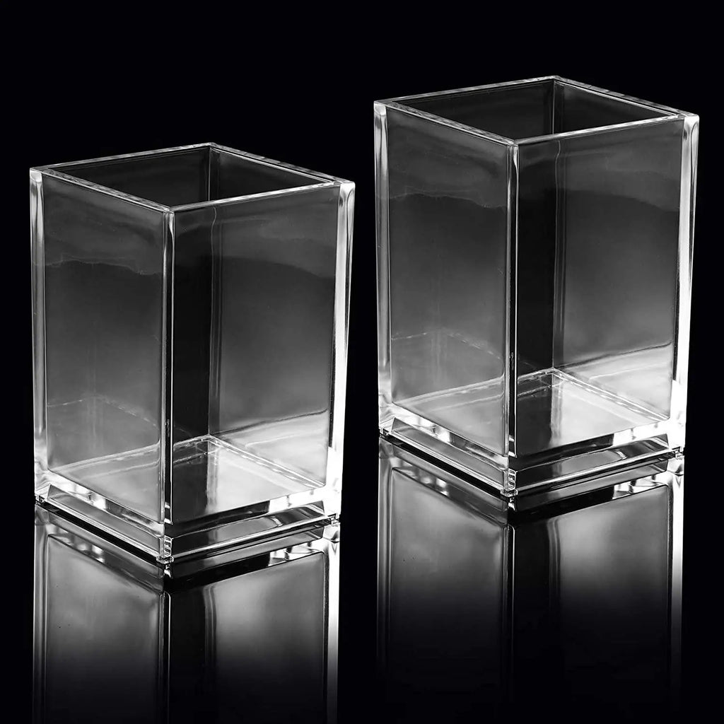 Acrylic Pen Holder Set | Clear Desk Stationery Organizer