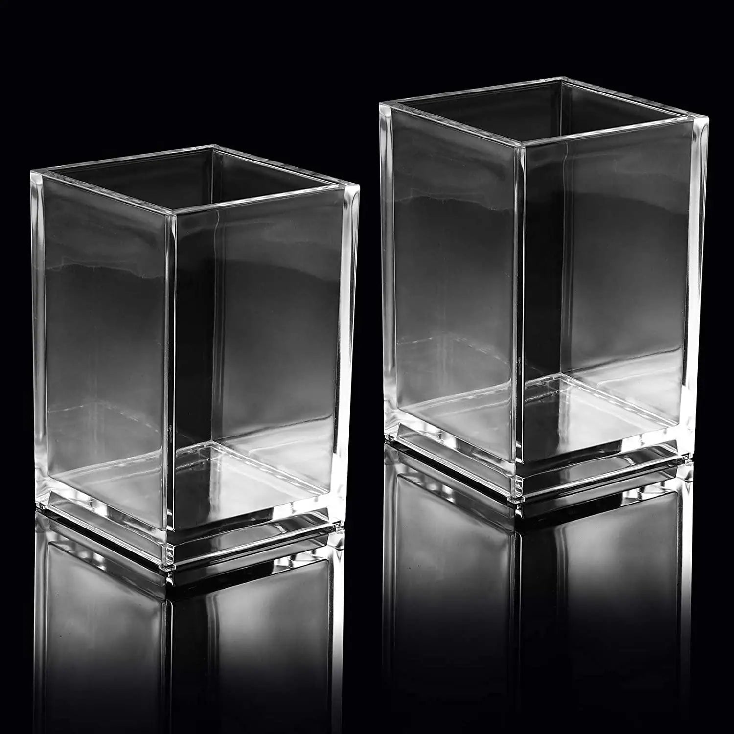 Acrylic Pen Holder Set | Clear Desk Stationery Organizer