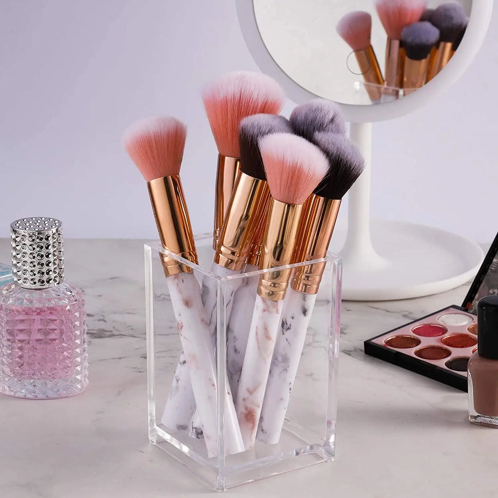 Acrylic Pen Holder Set | Clear Desk Stationery Organizer
