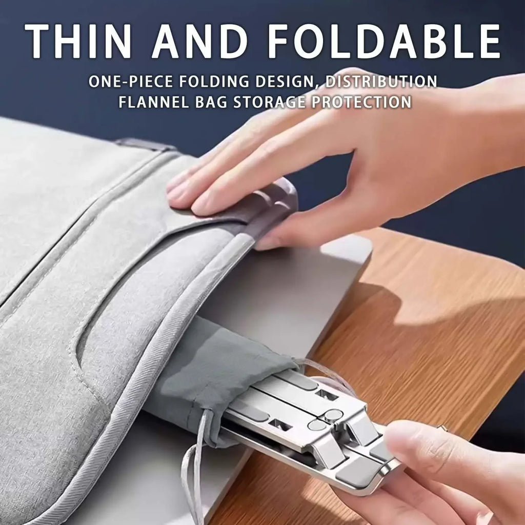Aluminum Laptop Stand | Foldable 6-Level Height Adjustable