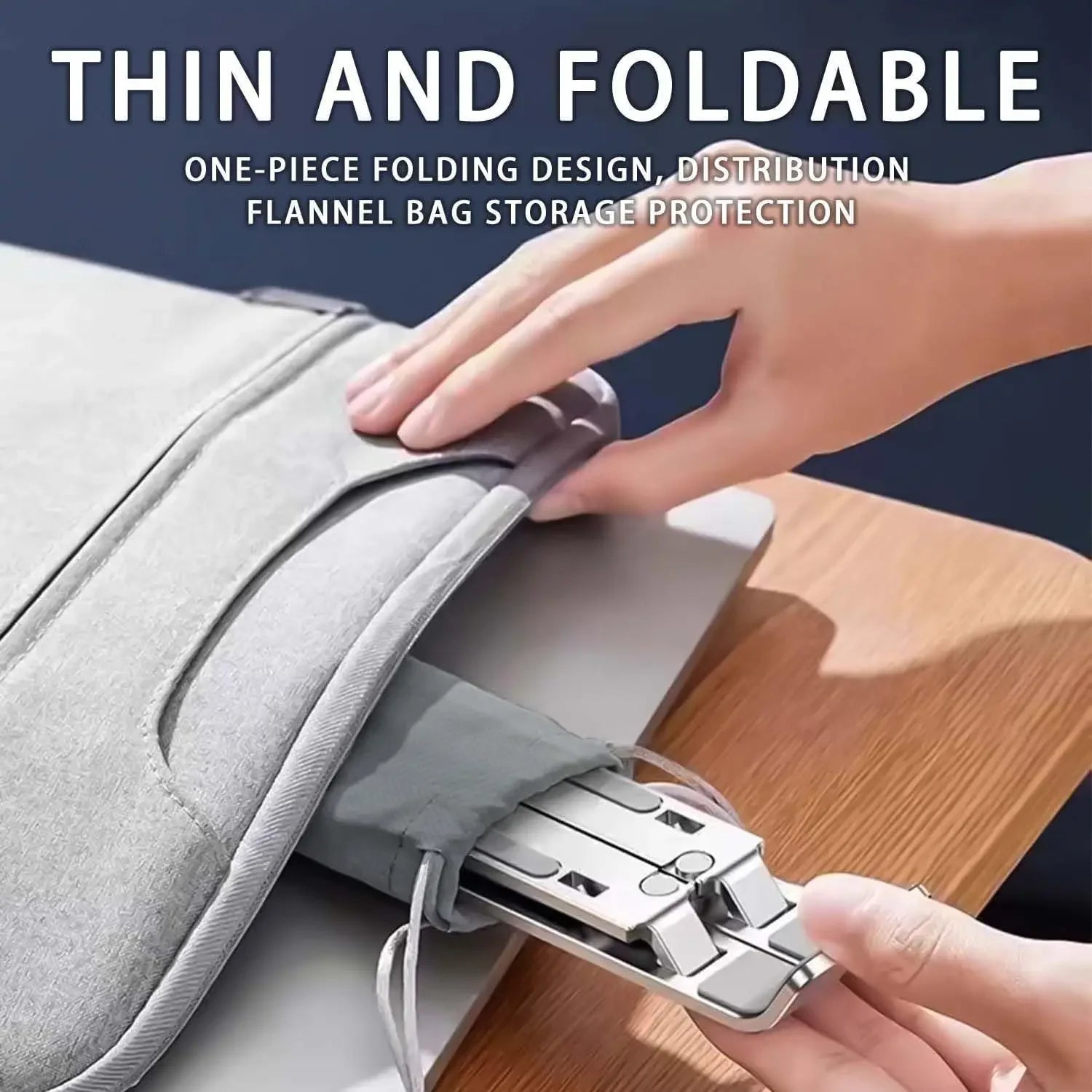 Aluminum Laptop Stand | Foldable 6-Level Height Adjustable